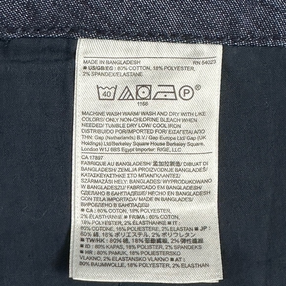 Women's Banana Republic 28 6 Small Shorts Chino Khakis Navy Blue Spandex New - Picture 7 of 8